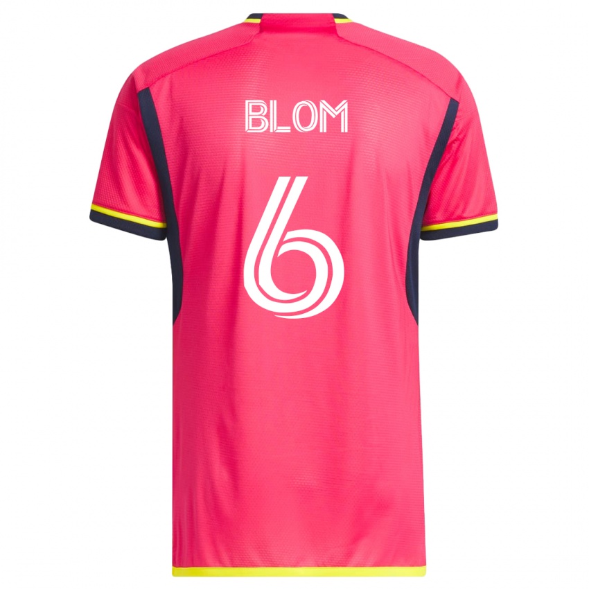 Niño Camiseta Njabulo Blom #6 Rosa 1ª Equipación 2023/24 La Camisa Argentina