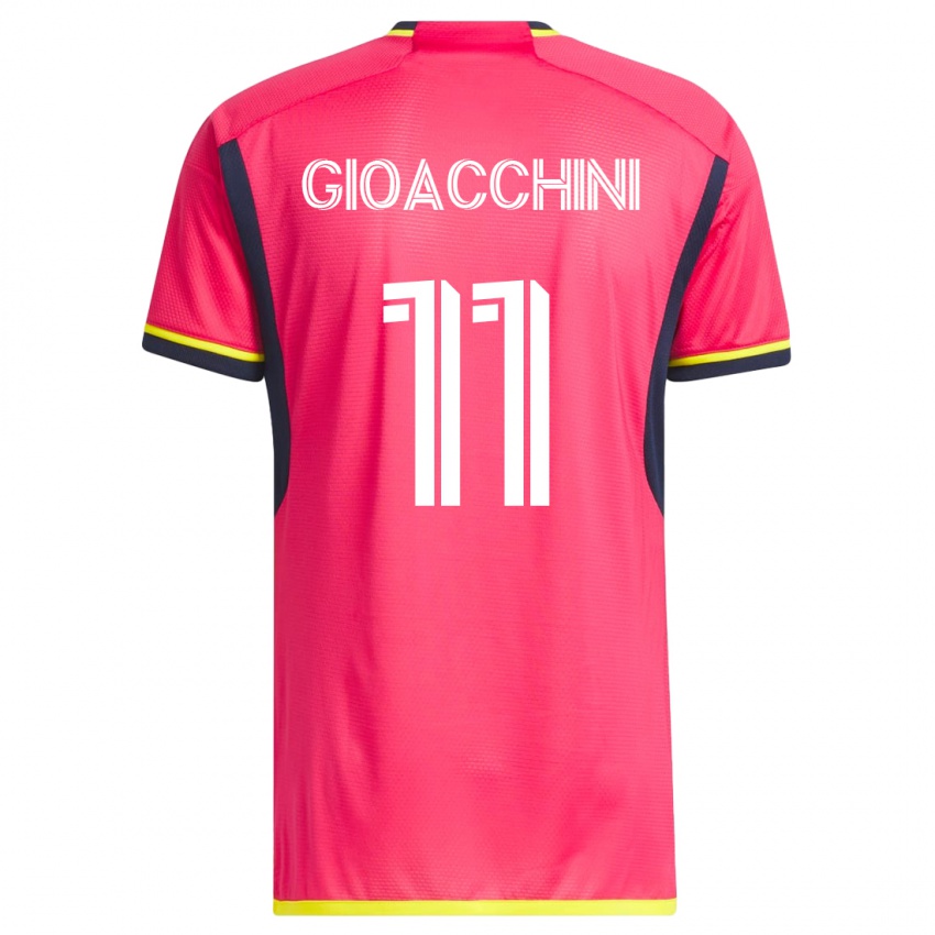 Niño Camiseta Nicholas Gioacchini #11 Rosa 1ª Equipación 2023/24 La Camisa Argentina