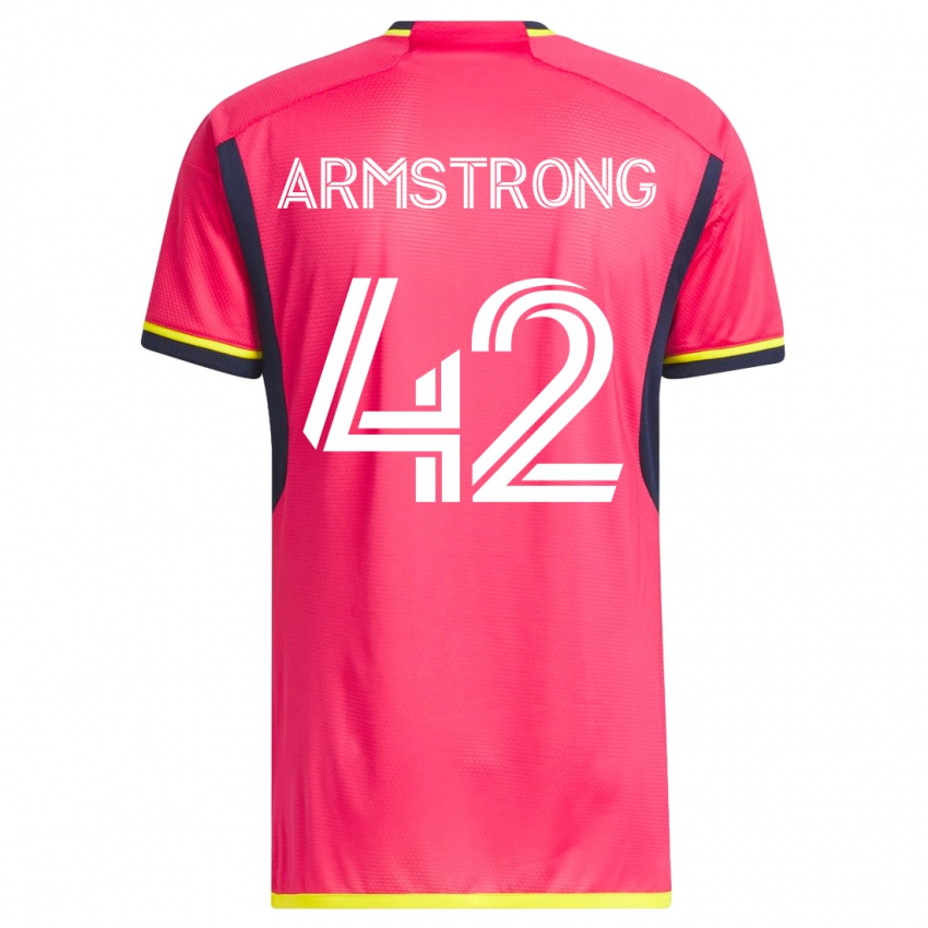 Niño Camiseta Ezra Armstrong #42 Rosa 1ª Equipación 2023/24 La Camisa Argentina
