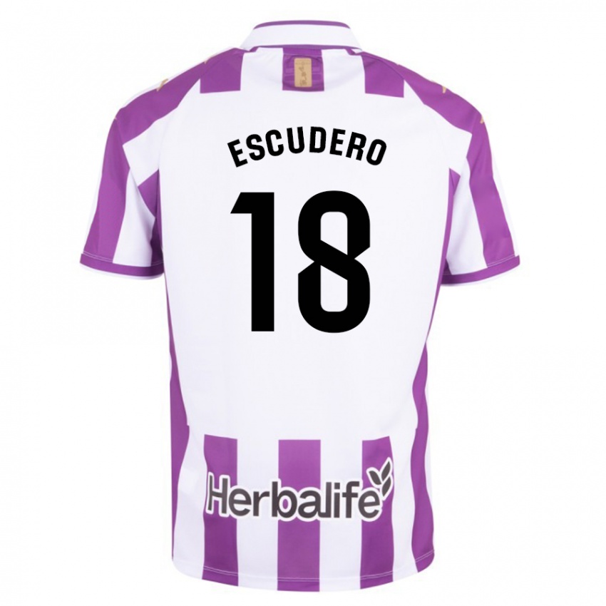 Niño Camiseta Sergio Escudero #18 Morado 1ª Equipación 2023/24 La Camisa Argentina