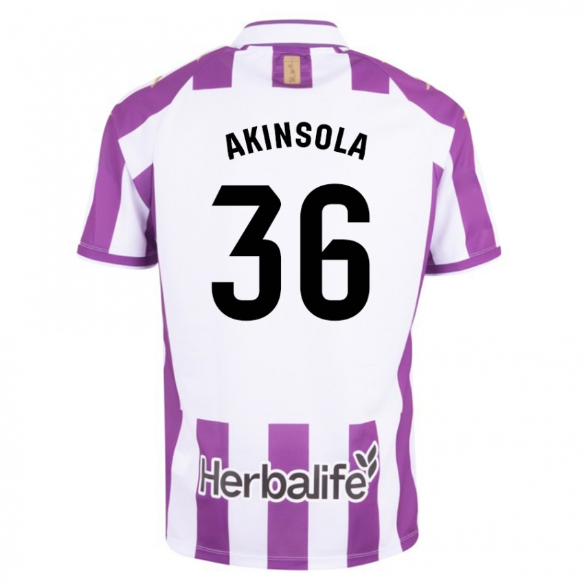 Niño Camiseta Tunde Akinsola #36 Morado 1ª Equipación 2023/24 La Camisa Argentina
