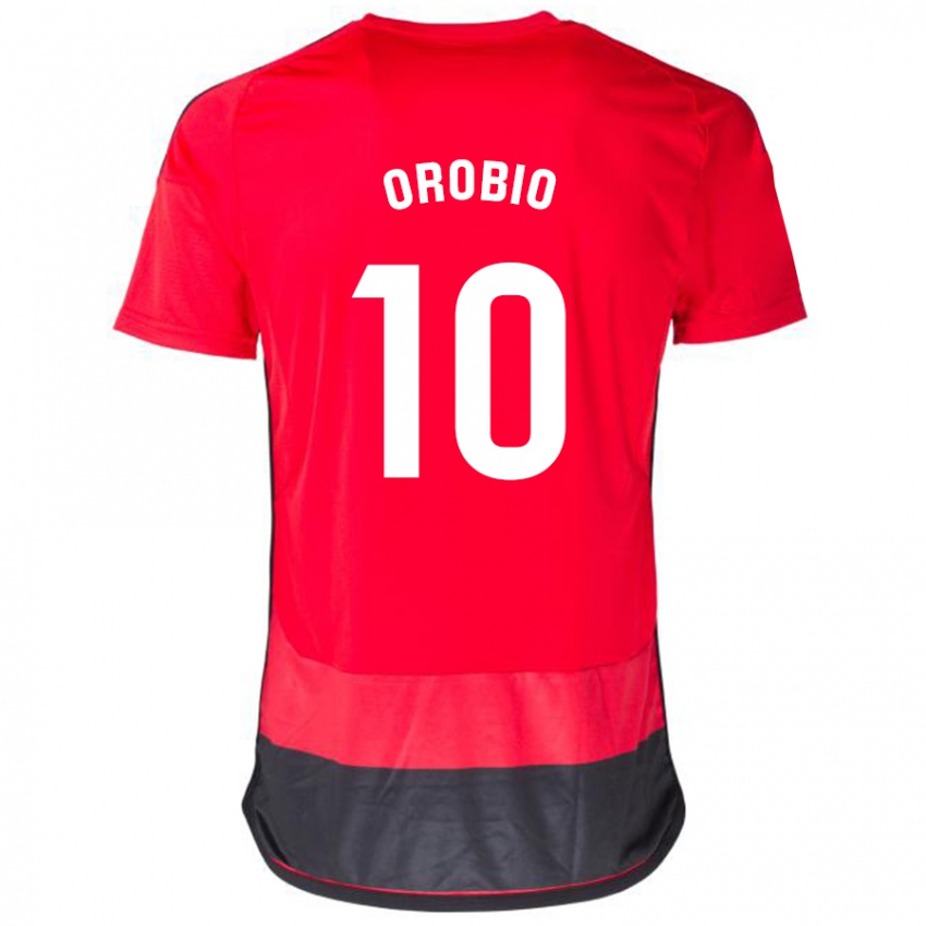 Niño Camiseta Ekhiotz Orobio #10 Negro Rojo 1ª Equipación 2023/24 La Camisa Argentina