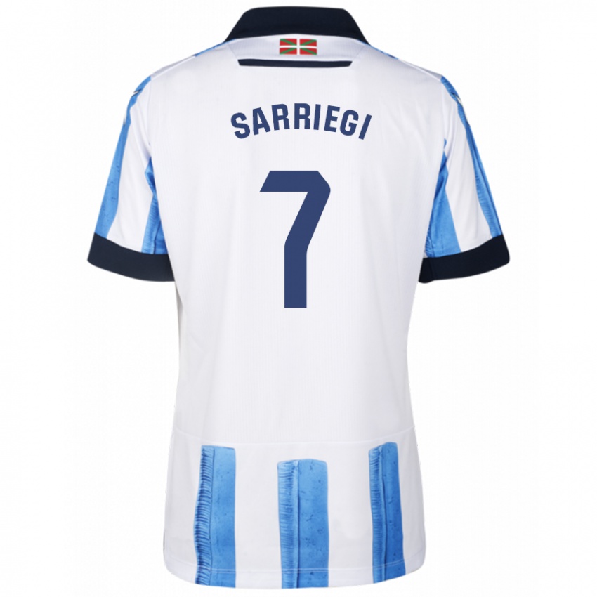 Niño Camiseta Amaiur Sarriegi Isasa #7 Azul Blanco 1ª Equipación 2023/24 La Camisa Argentina