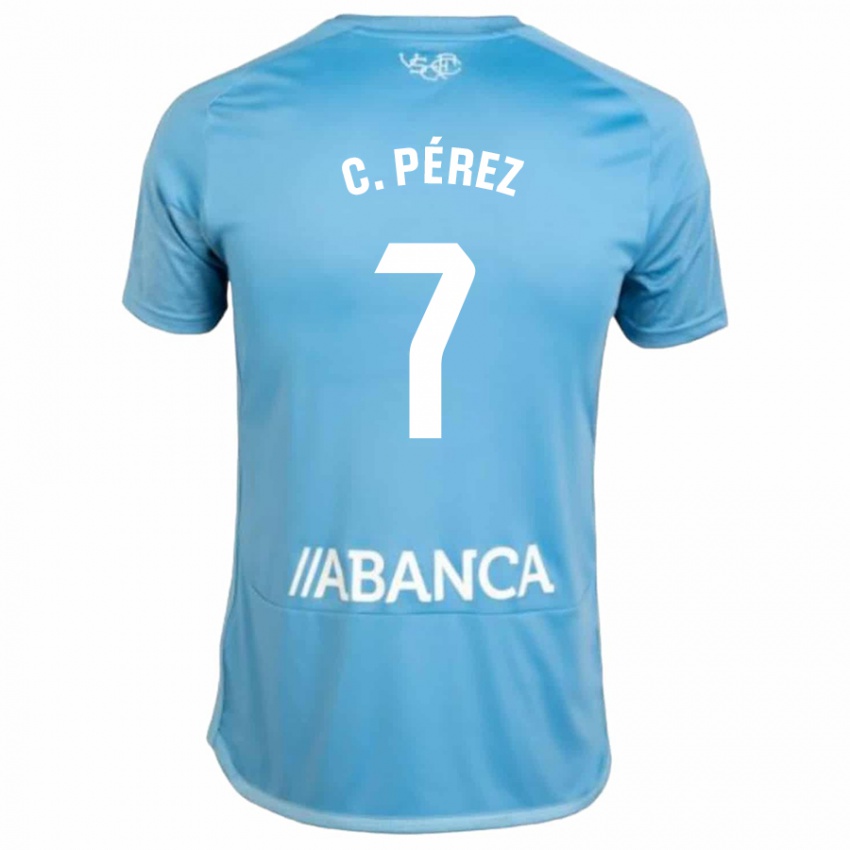 Niño Camiseta Carles Perez #7 Azul 1ª Equipación 2023/24 La Camisa Argentina