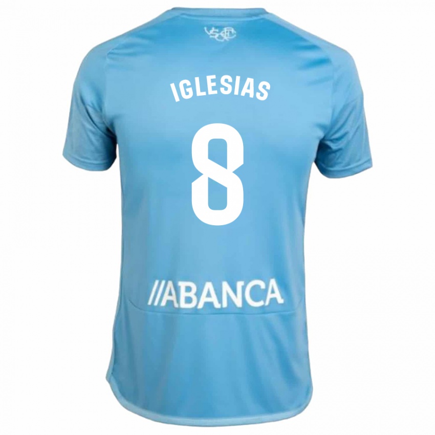 Niño Camiseta Bruno Iglesias #8 Azul 1ª Equipación 2023/24 La Camisa Argentina