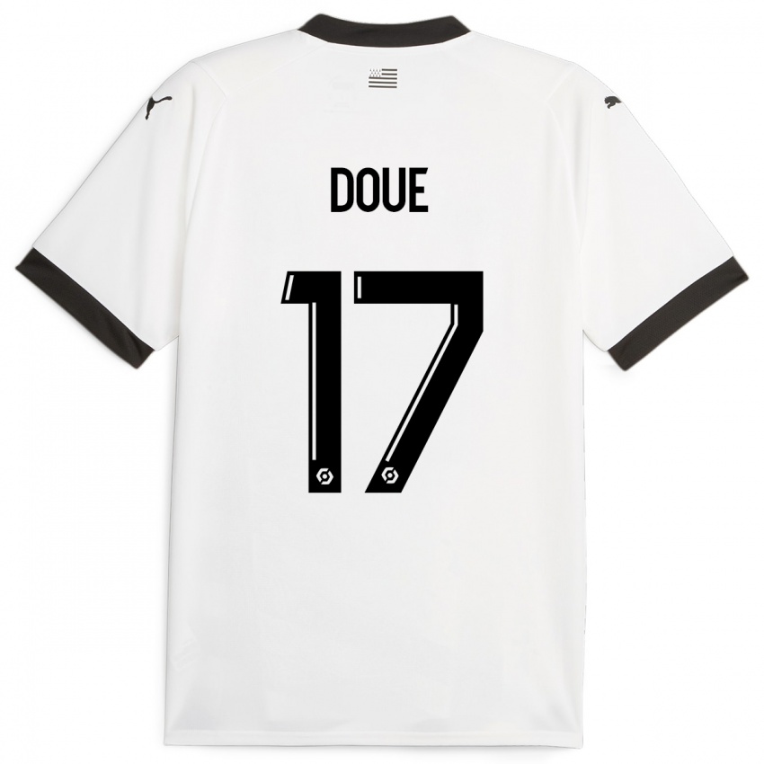 Niño Camiseta Guéla Doué #17 Blanco 2ª Equipación 2023/24 La Camisa Argentina