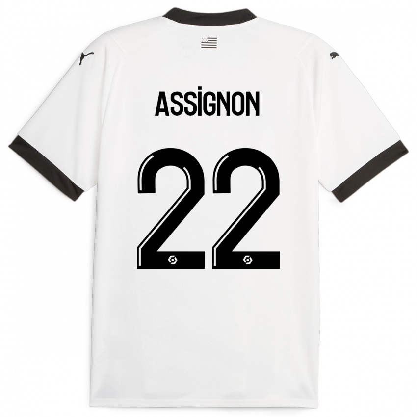 Niño Camiseta Lorenz Assignon #22 Blanco 2ª Equipación 2023/24 La Camisa Argentina
