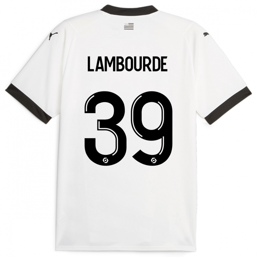 Niño Camiseta Mathis Lambourde #39 Blanco 2ª Equipación 2023/24 La Camisa Argentina