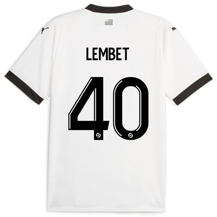 Niño Camiseta Geoffrey Lembet #40 Blanco 2ª Equipación 2023/24 La Camisa Argentina