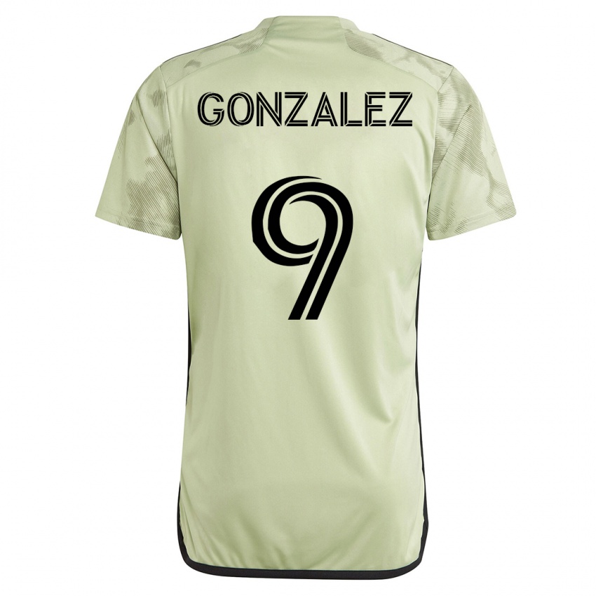 Niño Camiseta Mario González #9 Verde 2ª Equipación 2023/24 La Camisa Argentina