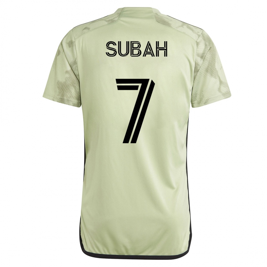 Niño Camiseta Yekeson Subah #7 Verde 2ª Equipación 2023/24 La Camisa Argentina