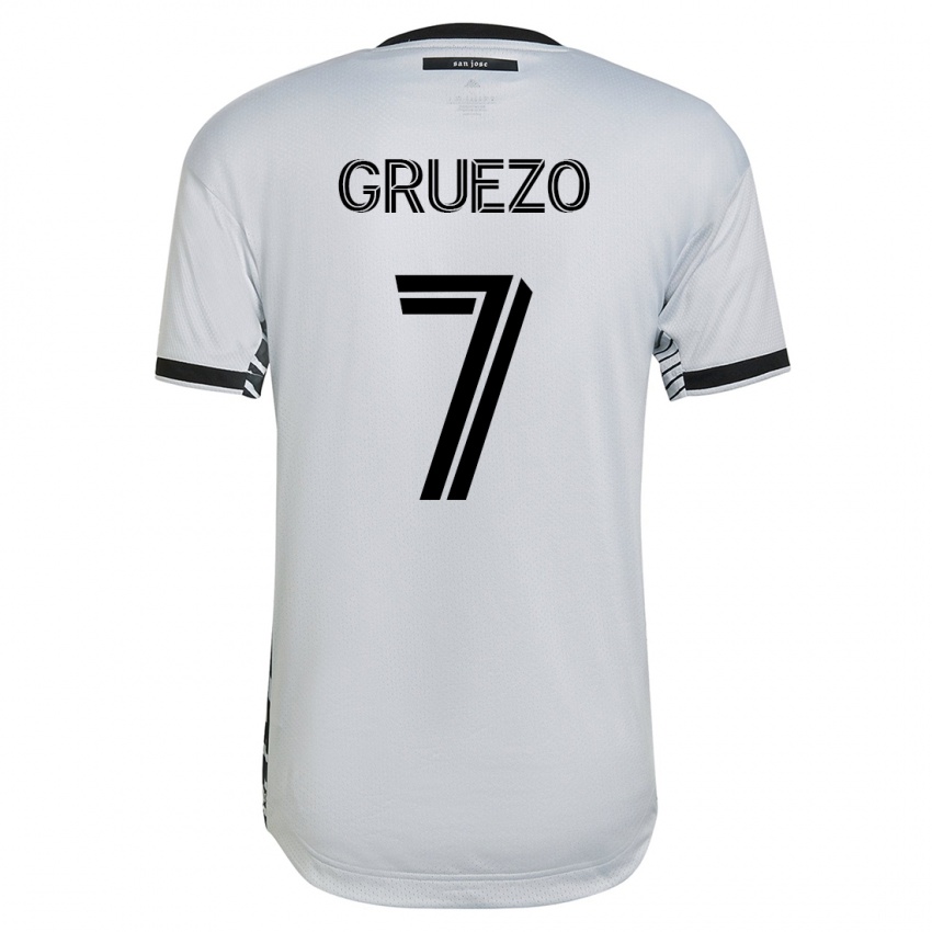 Niño Camiseta Carlos Gruezo #7 Blanco 2ª Equipación 2023/24 La Camisa Argentina