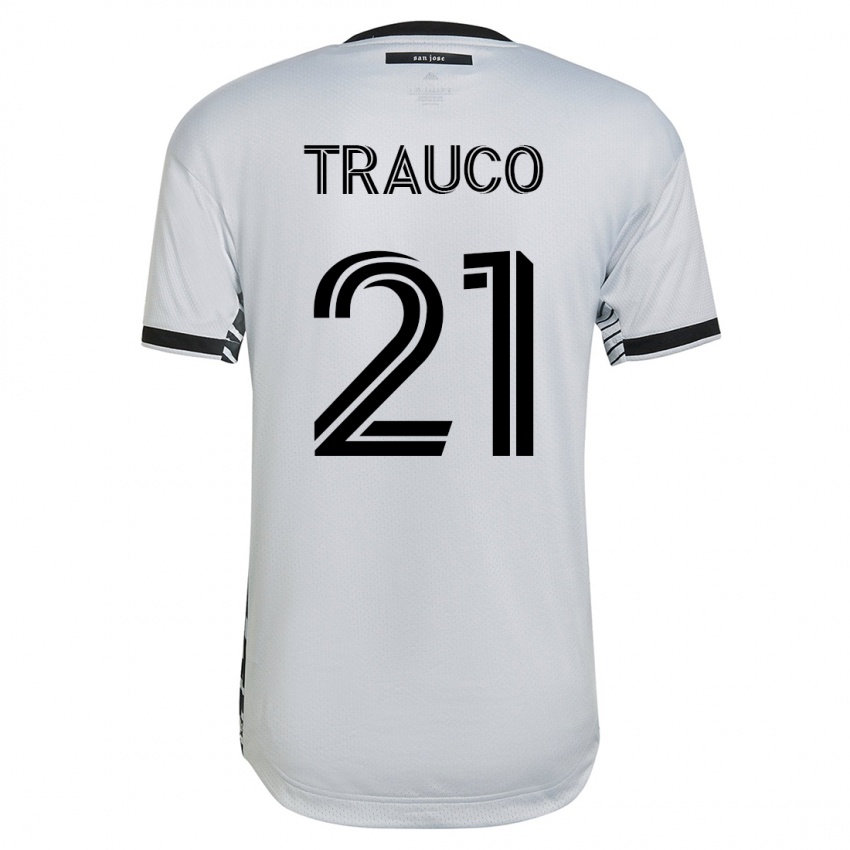 Niño Camiseta Miguel Trauco #21 Blanco 2ª Equipación 2023/24 La Camisa Argentina