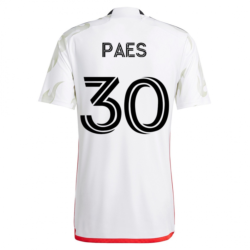 Niño Camiseta Maarten Paes #30 Blanco 2ª Equipación 2023/24 La Camisa Argentina