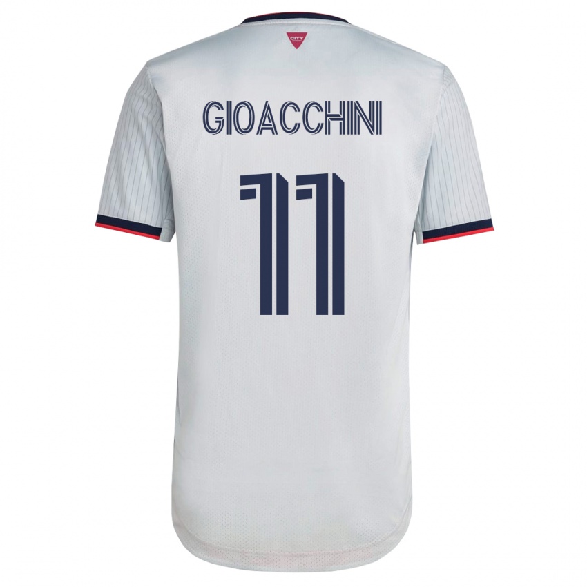 Niño Camiseta Nicholas Gioacchini #11 Blanco 2ª Equipación 2023/24 La Camisa Argentina