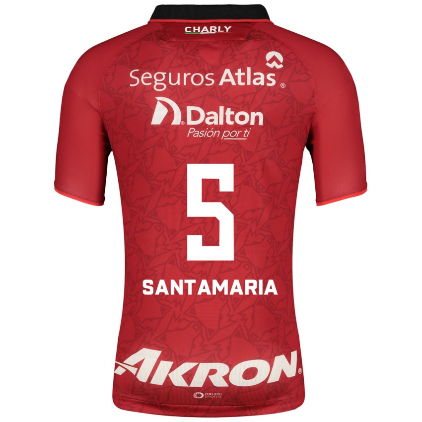 Niño Camiseta Anderson Santamaría #5 Rojo 2ª Equipación 2023/24 La Camisa Argentina