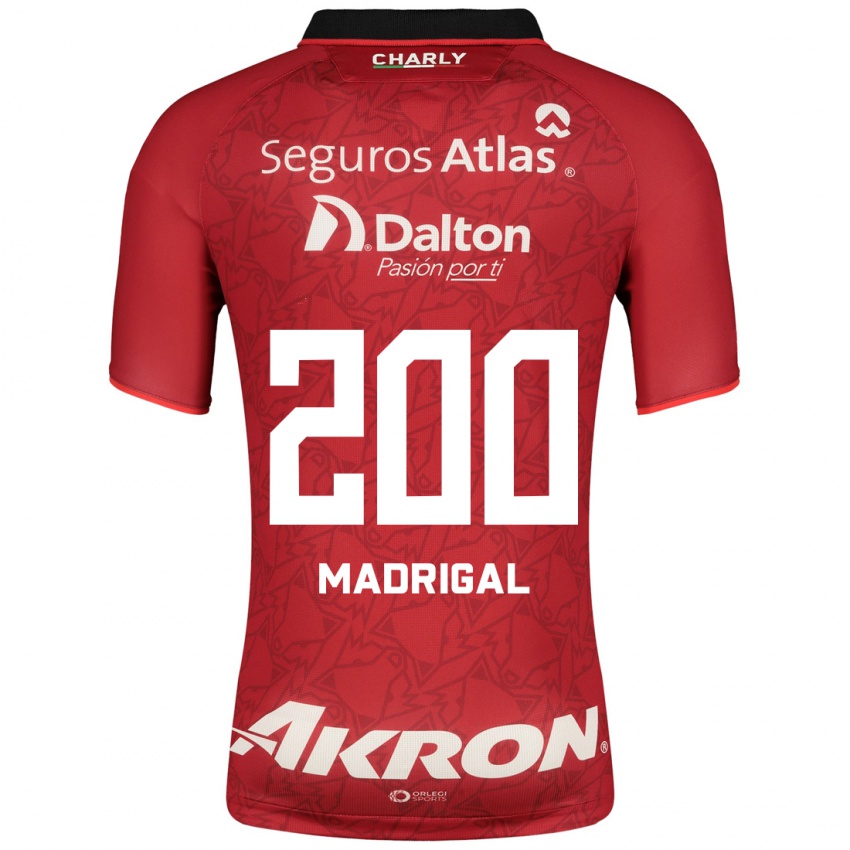 Niño Camiseta Kevin Madrigal #200 Rojo 2ª Equipación 2023/24 La Camisa Argentina