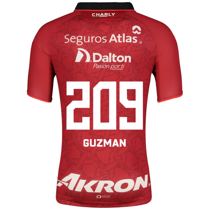 Niño Camiseta Jorge Guzmán #209 Rojo 2ª Equipación 2023/24 La Camisa Argentina