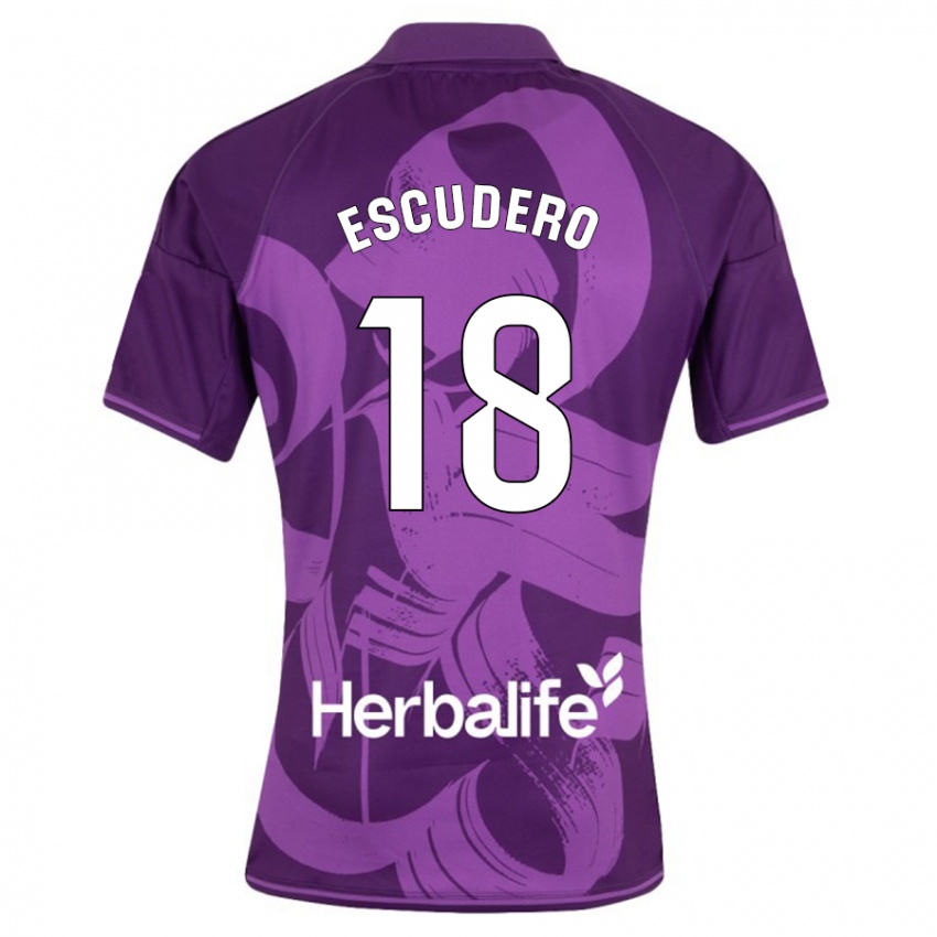 Niño Camiseta Sergio Escudero #18 Violeta 2ª Equipación 2023/24 La Camisa Argentina