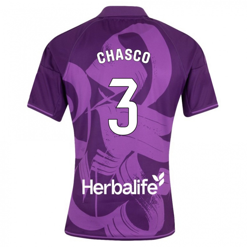 Niño Camiseta Raúl Chasco #3 Violeta 2ª Equipación 2023/24 La Camisa Argentina