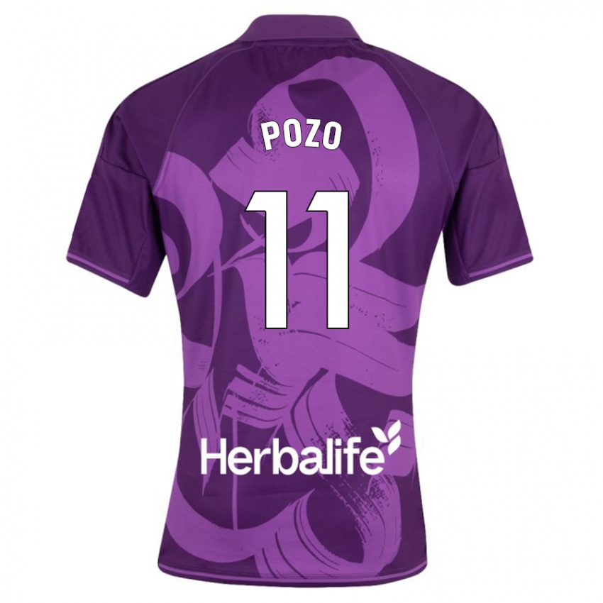 Niño Camiseta Manuel Pozo #11 Violeta 2ª Equipación 2023/24 La Camisa Argentina