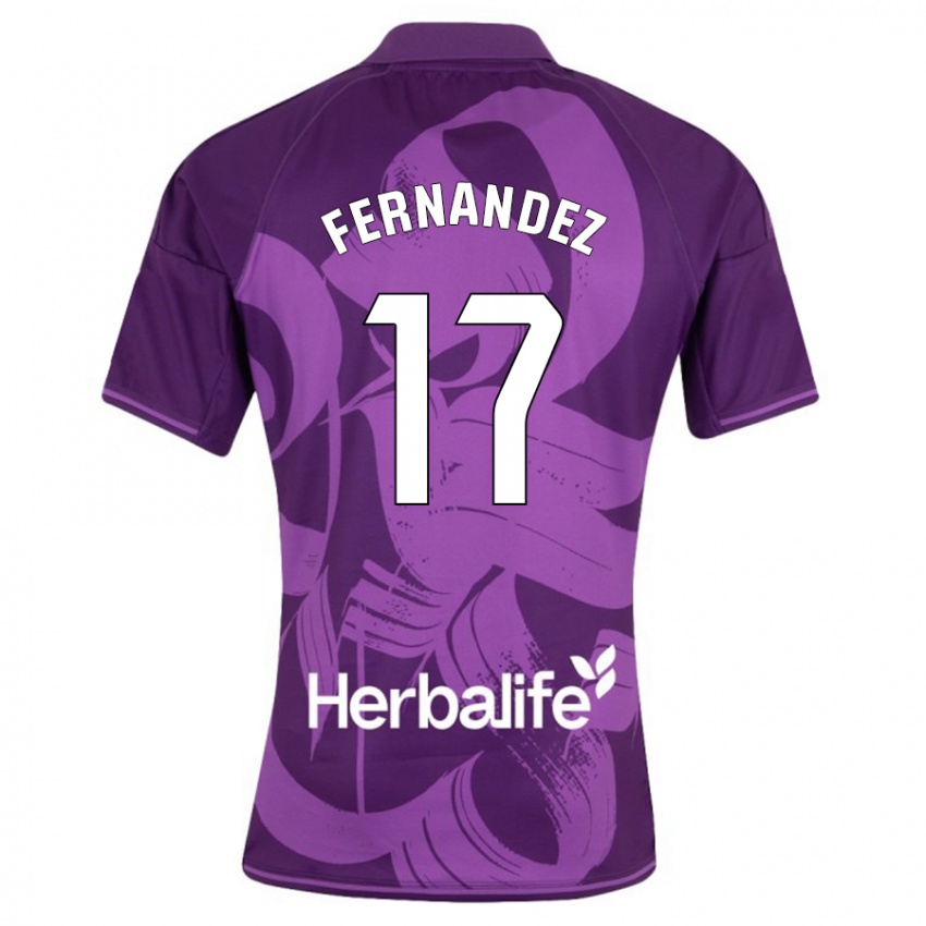 Niño Camiseta Dani Fernández #17 Violeta 2ª Equipación 2023/24 La Camisa Argentina