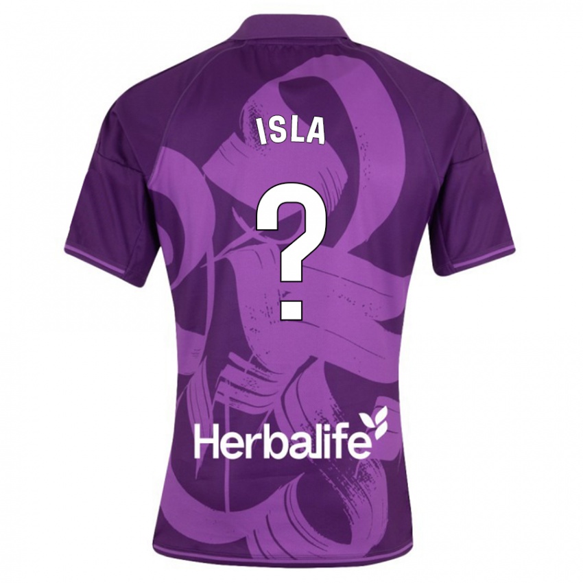Niño Camiseta Cristian Isla #0 Violeta 2ª Equipación 2023/24 La Camisa Argentina