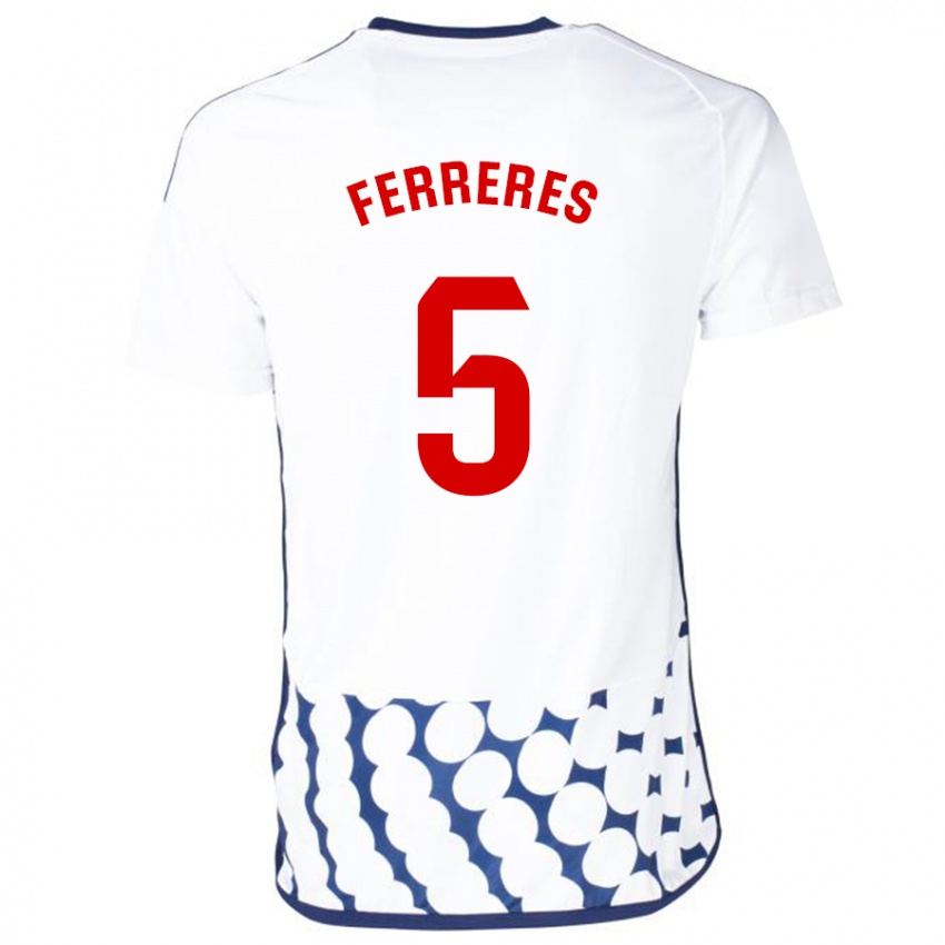 Niño Camiseta Manolo Ferreres #5 Blanco 2ª Equipación 2023/24 La Camisa Argentina