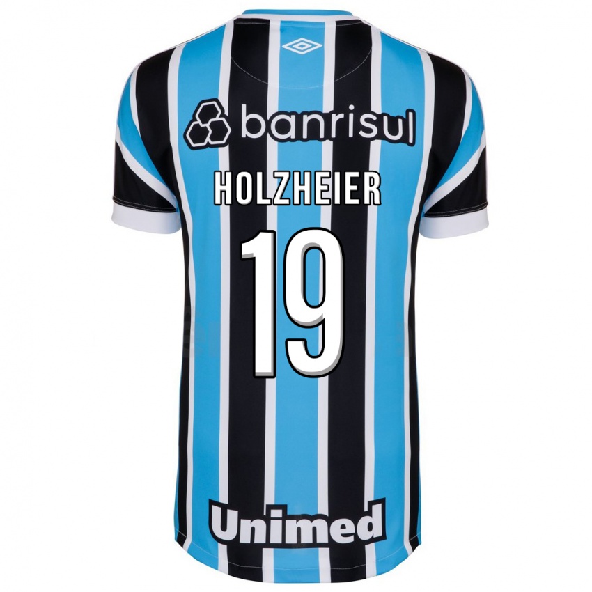 Hombre Camiseta Agostina Holzheier #19 Azul 1ª Equipación 2023/24 La Camisa Argentina