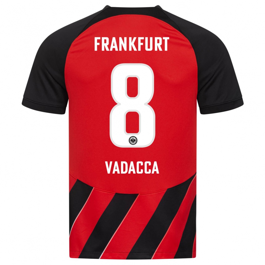 Hombre Camiseta Gianni Vadacca #8 Negro Rojo 1ª Equipación 2023/24 La Camisa Argentina
