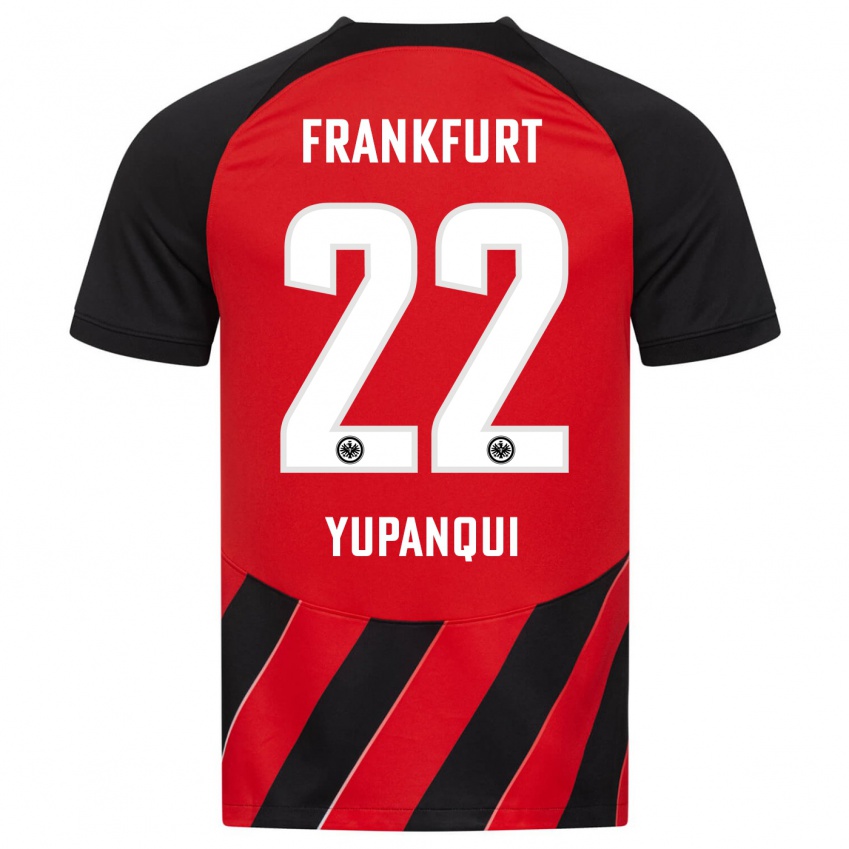 Hombre Camiseta Philipp Eisele Yupanqui #22 Negro Rojo 1ª Equipación 2023/24 La Camisa Argentina