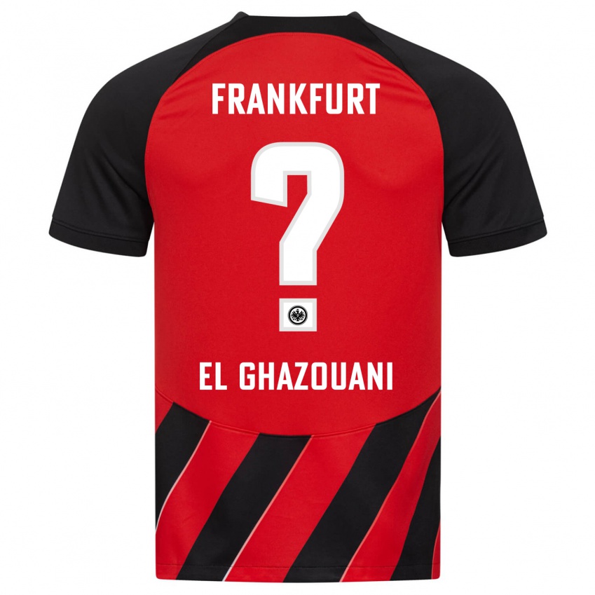 Hombre Camiseta Mohamed El Ghazouani #0 Negro Rojo 1ª Equipación 2023/24 La Camisa Argentina