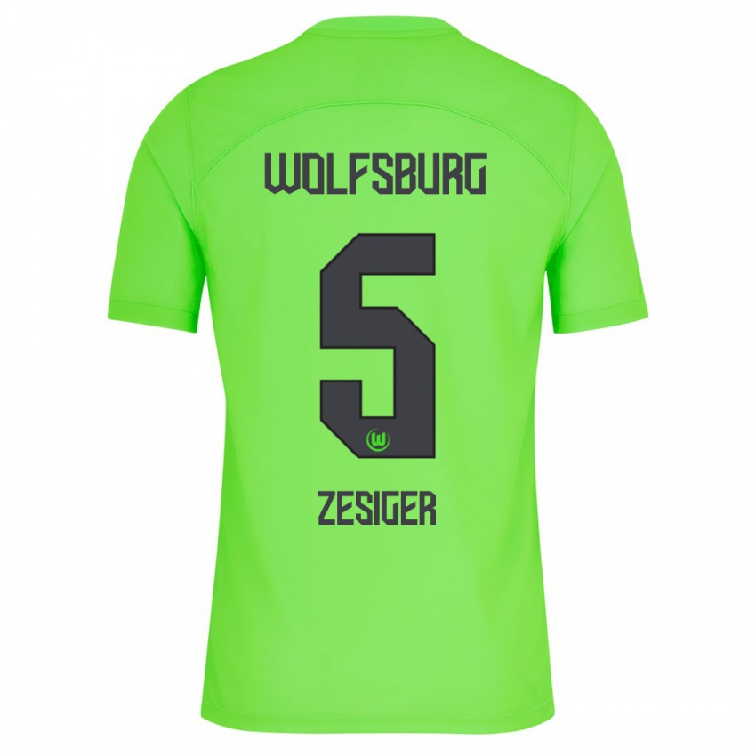 Hombre Camiseta Cédric Zesiger #5 Verde 1ª Equipación 2023/24 La Camisa Argentina