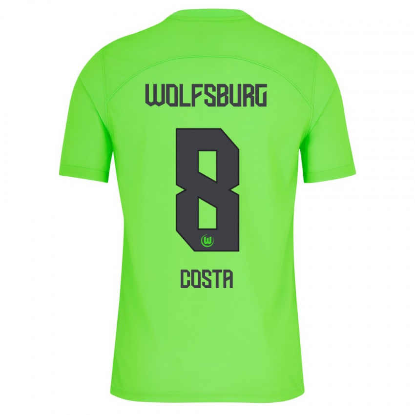 Hombre Camiseta Jesse Costa #8 Verde 1ª Equipación 2023/24 La Camisa Argentina