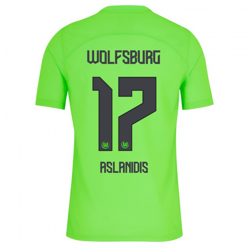 Hombre Camiseta Elijas Aslanidis #17 Verde 1ª Equipación 2023/24 La Camisa Argentina