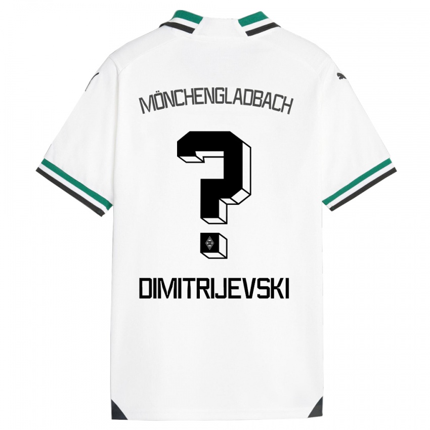 Hombre Camiseta Maximilian Dimitrijevski #0 Blanco Verde 1ª Equipación 2023/24 La Camisa Argentina