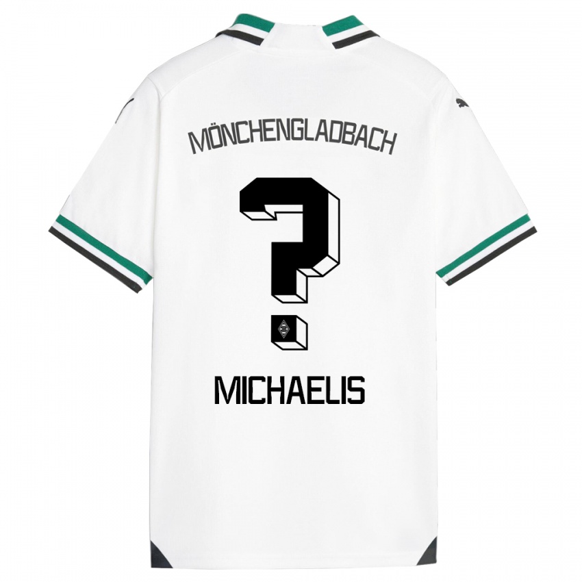 Hombre Camiseta Yannick Michaelis #0 Blanco Verde 1ª Equipación 2023/24 La Camisa Argentina