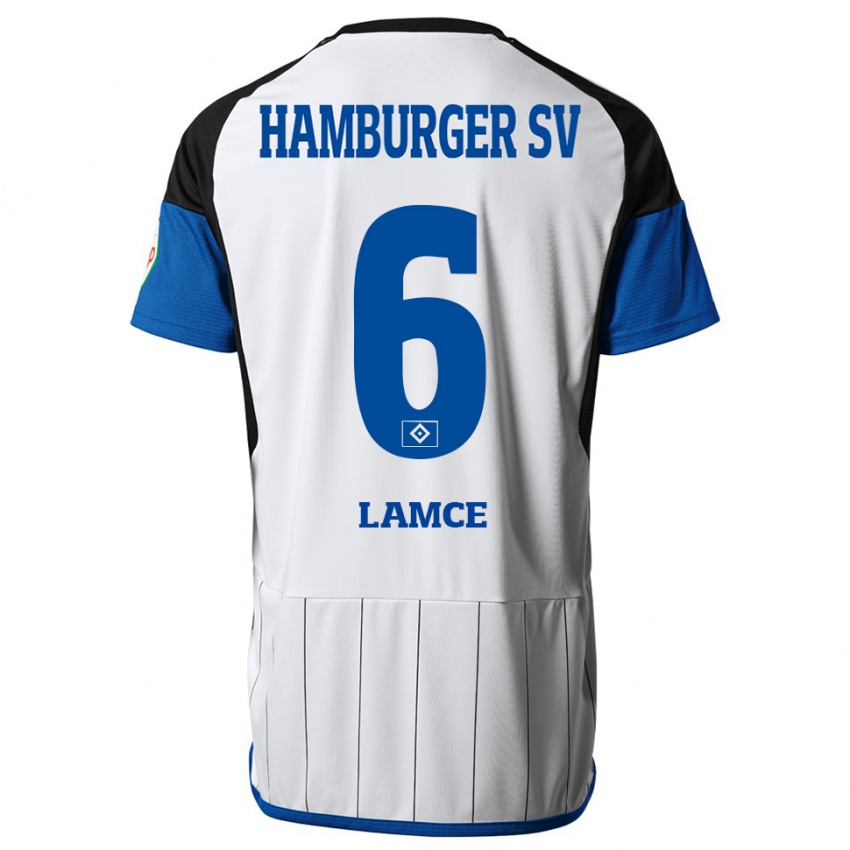Hombre Camiseta Benjamin Lamce #6 Blanco 1ª Equipación 2023/24 La Camisa Argentina