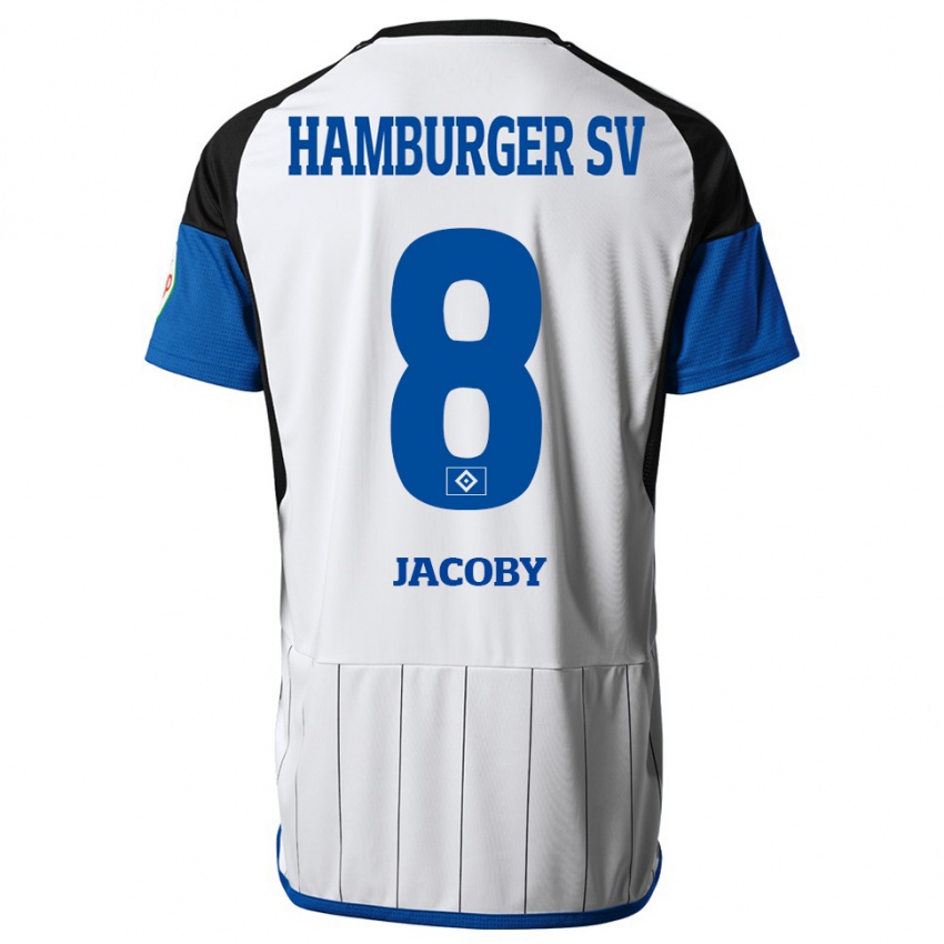 Hombre Camiseta Leandro Jacoby #8 Blanco 1ª Equipación 2023/24 La Camisa Argentina