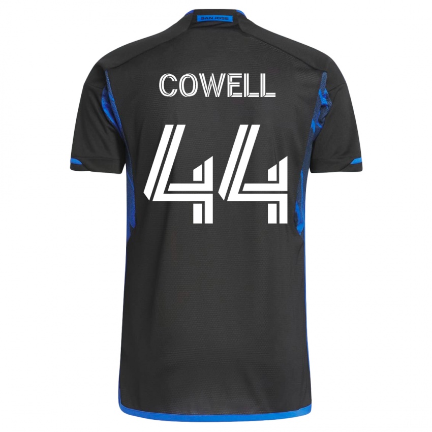 Hombre Camiseta Cade Cowell #44 Azul Negro 1ª Equipación 2023/24 La Camisa Argentina