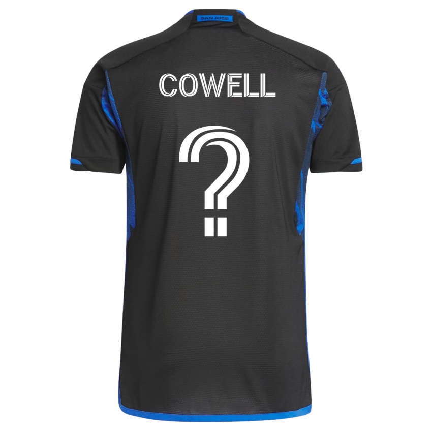 Hombre Camiseta Chance Cowell #0 Azul Negro 1ª Equipación 2023/24 La Camisa Argentina