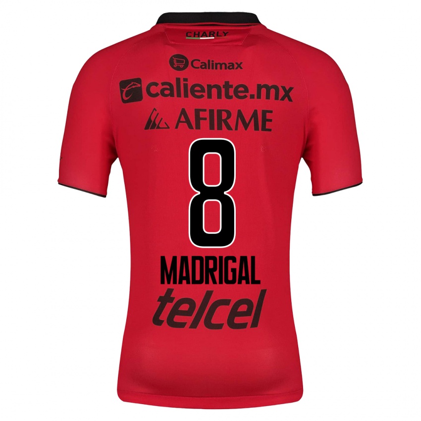 Hombre Camiseta Fernando Madrigal #8 Rojo 1ª Equipación 2023/24 La Camisa Argentina