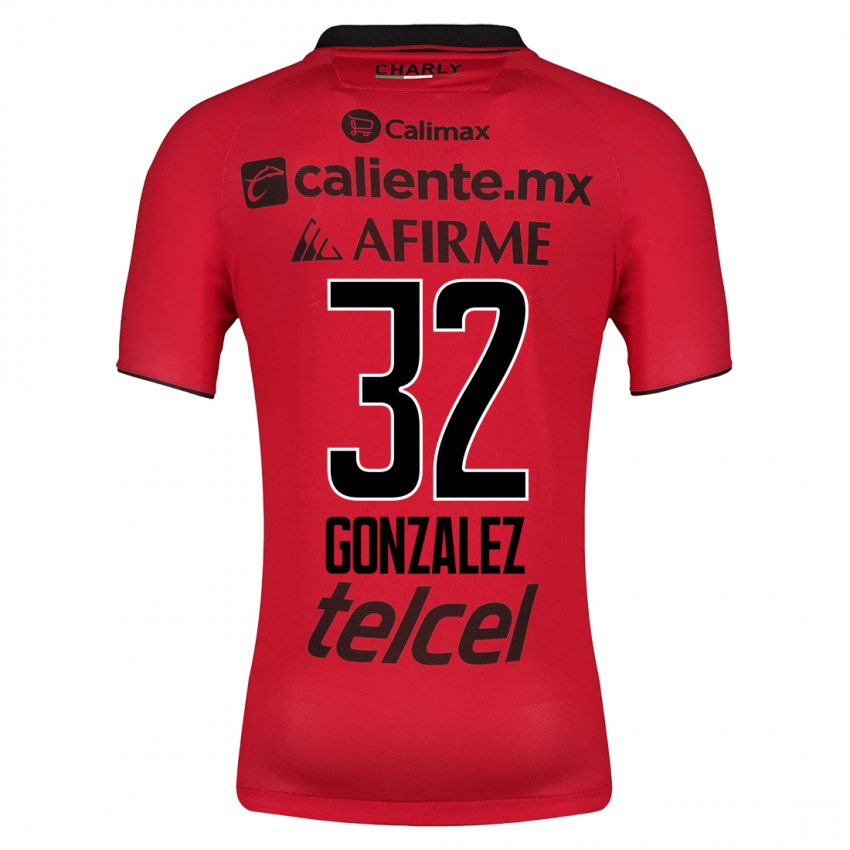 Hombre Camiseta Carlos Gonzalez #32 Rojo 1ª Equipación 2023/24 La Camisa Argentina