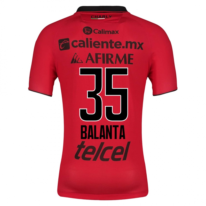 Hombre Camiseta Kevin Balanta #35 Rojo 1ª Equipación 2023/24 La Camisa Argentina