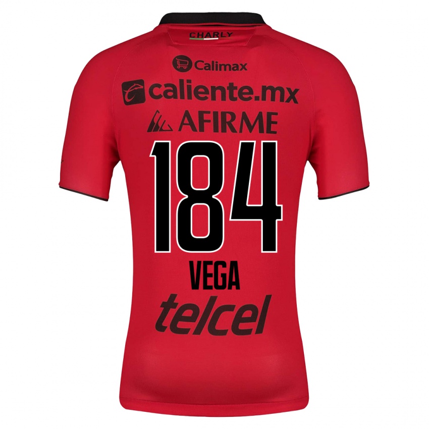 Hombre Camiseta Daniel Vega #184 Rojo 1ª Equipación 2023/24 La Camisa Argentina