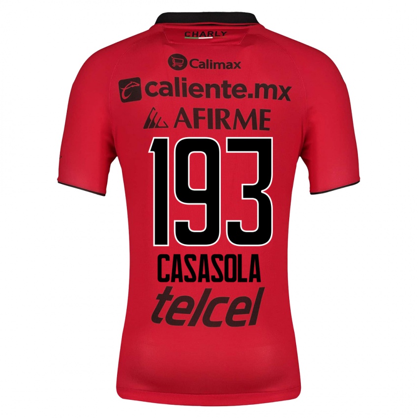 Hombre Camiseta Axel Casasola #193 Rojo 1ª Equipación 2023/24 La Camisa Argentina