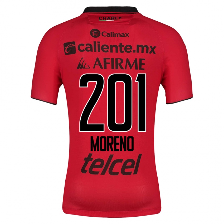 Hombre Camiseta Jesús Moreno #201 Rojo 1ª Equipación 2023/24 La Camisa Argentina
