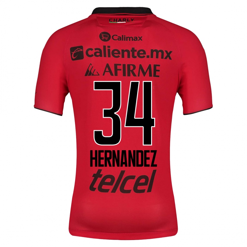 Hombre Camiseta Kimberly Hernandez #34 Rojo 1ª Equipación 2023/24 La Camisa Argentina