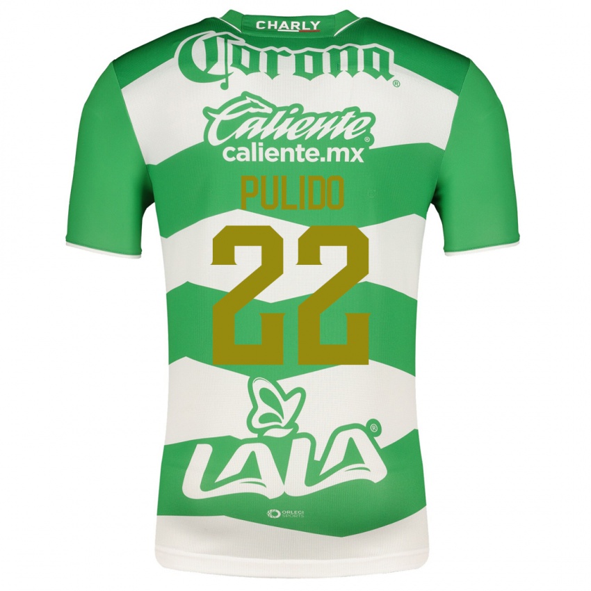 Hombre Camiseta Sheila Pulido #22 Verde 1ª Equipación 2023/24 La Camisa Argentina
