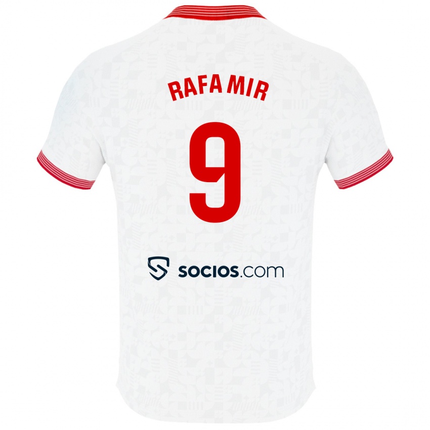 Hombre Camiseta Rafa Mir #9 Blanco 1ª Equipación 2023/24 La Camisa Argentina